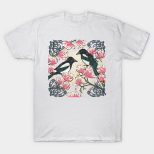 Celtic Magpies & Magnolias T-Shirt